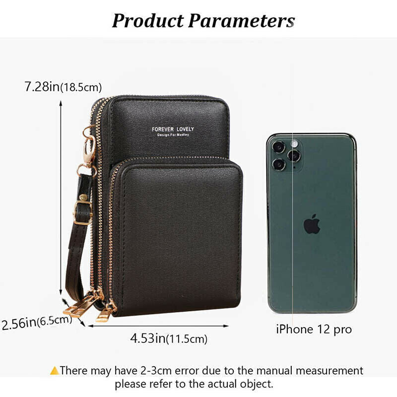 Womens Crossbody Phone Purse Touch Screen RFID Blocking Wallet Bag Small Strap