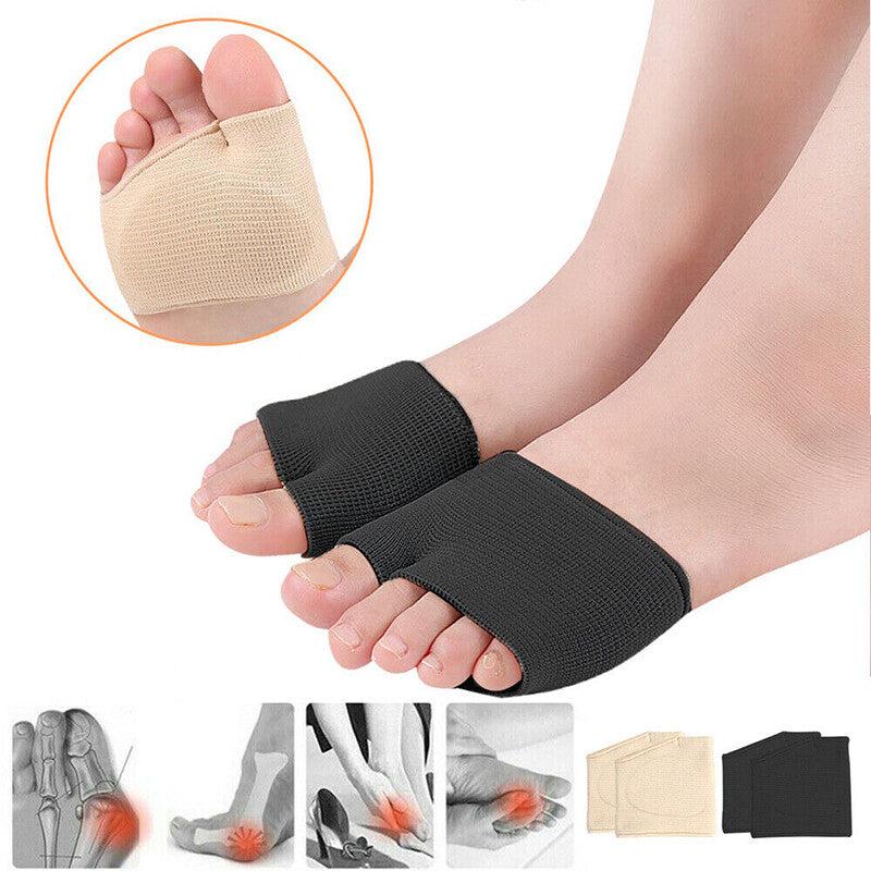 2x Gel Metatarsal Pads Sleeve Ball Of Foot Cushions Metatarsalgia Sore Forefoot