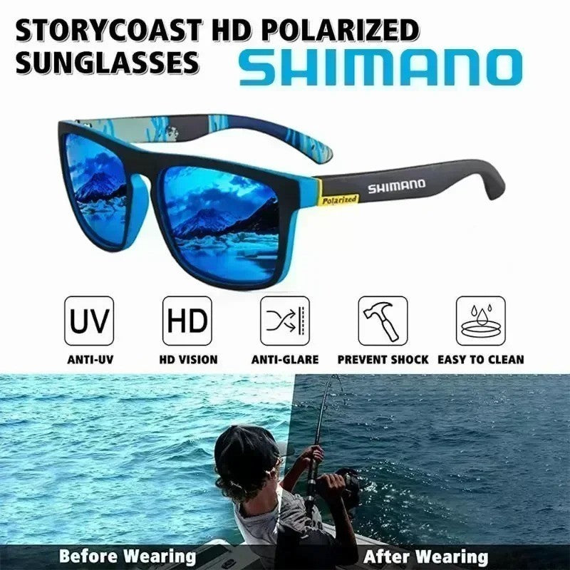 Shimano Men Sunglasses UV400 Polarized Glasses Fishing Sports Driving Eyewear