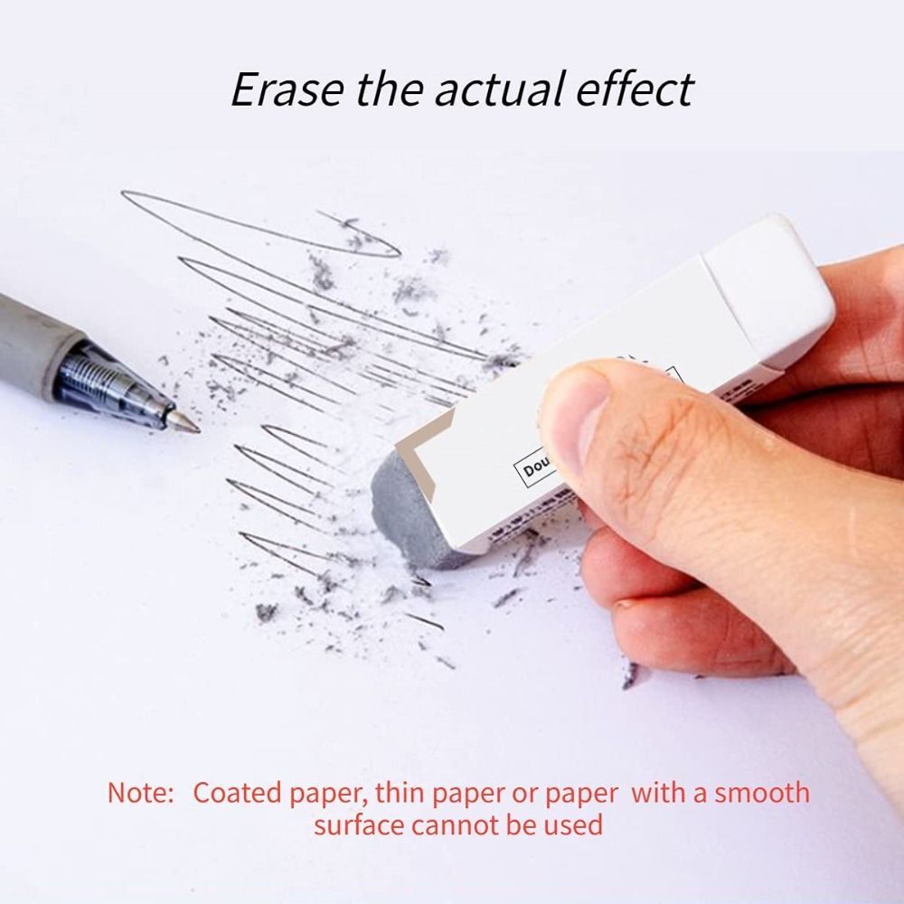 5PCS Dual-use Frosted Eraser Matte Pen Eraser  Ballpoint Pen Ink