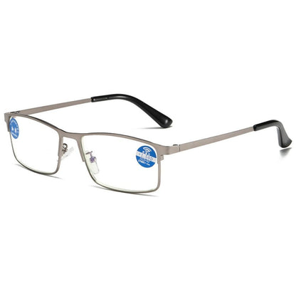 Metal PC Frame Glasses Grey Anti Eyestrain Reading Glasses  Readers