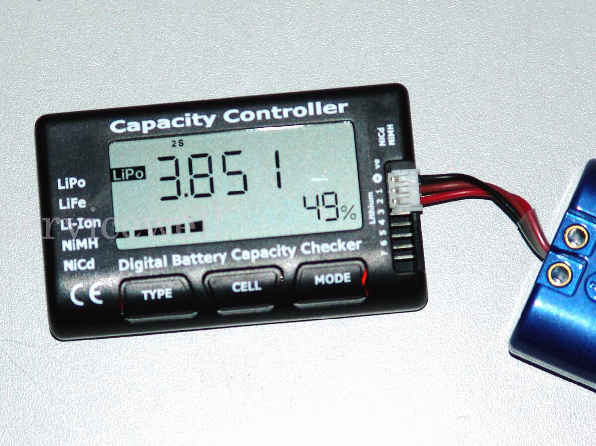 RC CellMeter 7 Digital Battery Capacity Checker Tester For LiPo LiFe Li-ion NiMH