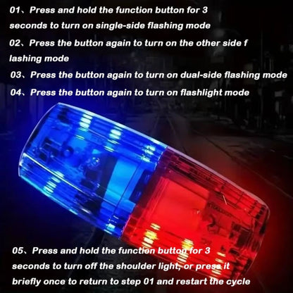 Waterproof Clip-on Warning Light Compatible with Sanitation and Patrol Workers