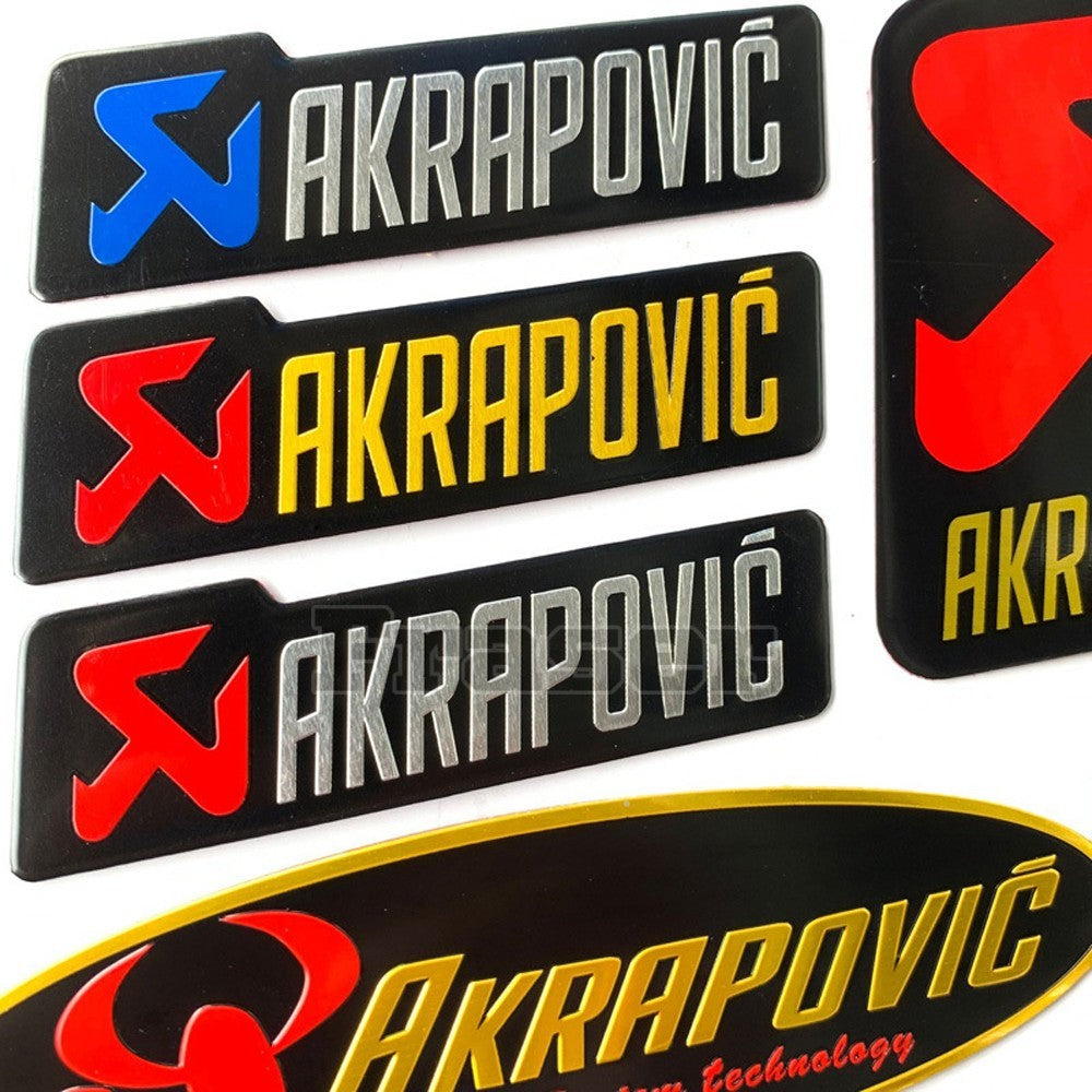 Motorcycle Assort AKRAPOVIC Aluminium Sticker Heat-resistant Exhaust Pipes Decal
