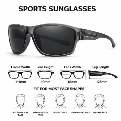 Men Polarized Sunglasses UV400 Glasses Fishing Sports Driving Cycling Eyewear