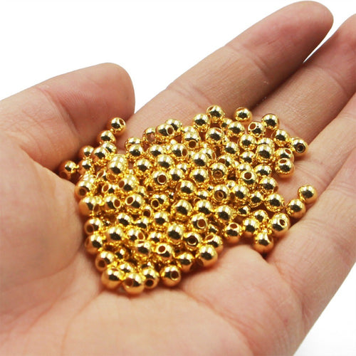 3.0mm/4.0mm/5.0mm Fly Tying Material Silver/Gold Fishing Bead  Fly Fishing