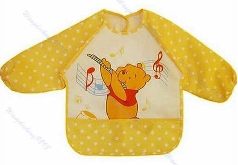 Children Baby Kids Toddler Waterproof Long Sleeve Art Smock Feeding Bib Apron