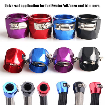 4pcs Hex Hose Finisher Clamp Fuel Line End Trimmer Fitting AN4/AN6/AN8/AN10/AN12