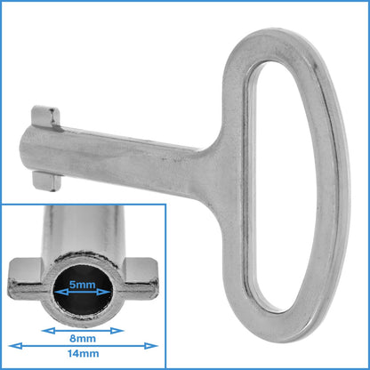 5mm Double Bit Spanner Lock Key Enclosure Utility Access Panel Cabinet Latch