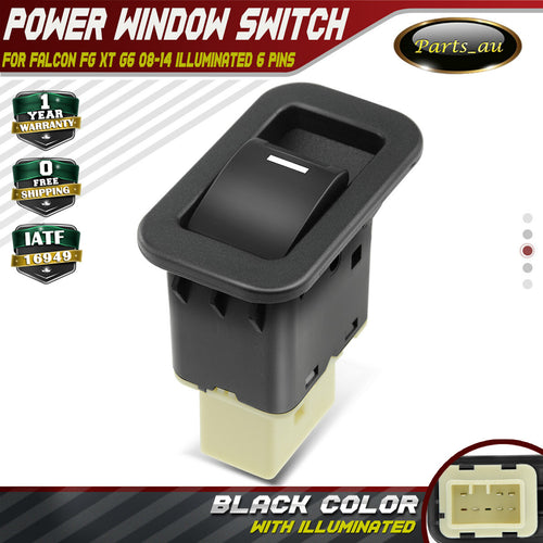 Single Power Window Switch for Ford Falcon FG Territory SX SY Illuminated 6 Pins