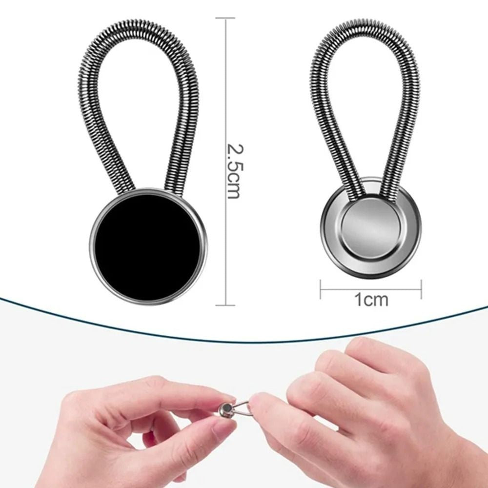 8Pcs Elastic Collar Button Extender  for Shirt Dress Pants