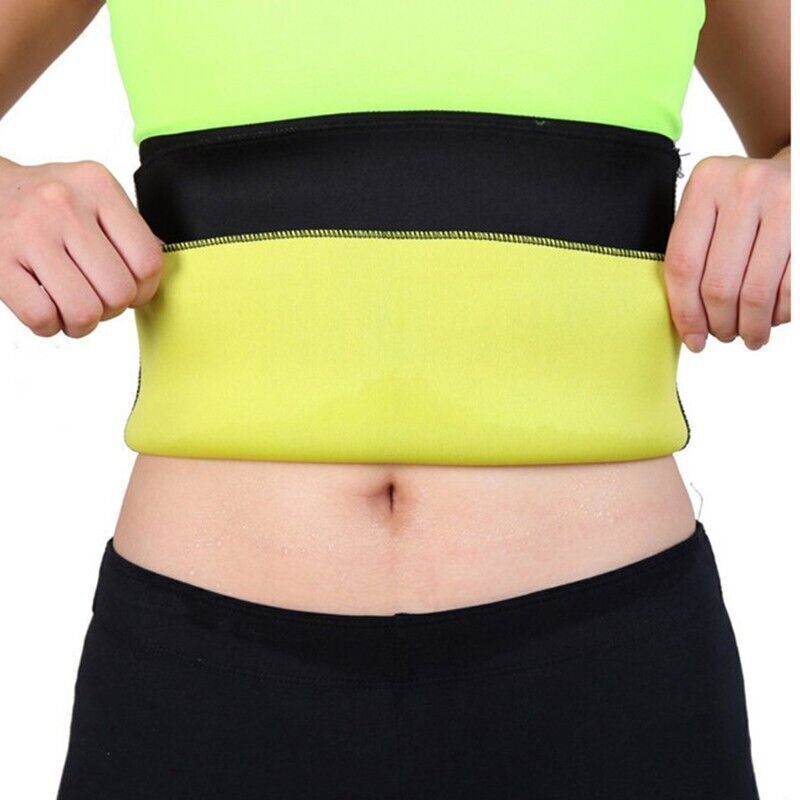 Hot Fit Body Shaper Slimming Belt Waist Trainer Tummy Trimmer Sweat Fat Burn OZ