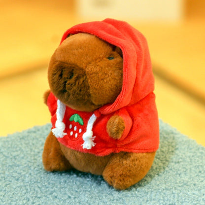 Small Size Plush Toy Keychain Capybara Plush Pendant  Birthday Gift