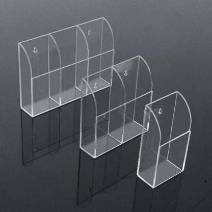 TV Remote Control Holder Wall Mount Clear Acrylic Organizer Stand Box Storage AU