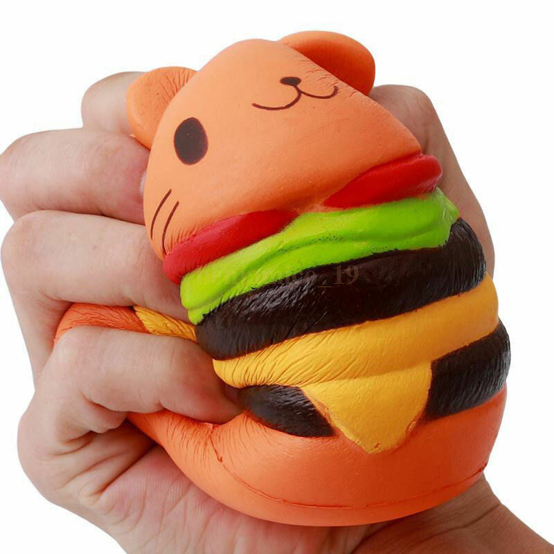 Toy Stress Cat Burger Relief Slow Rising Simulation Scented Squeeze Food Jumbo