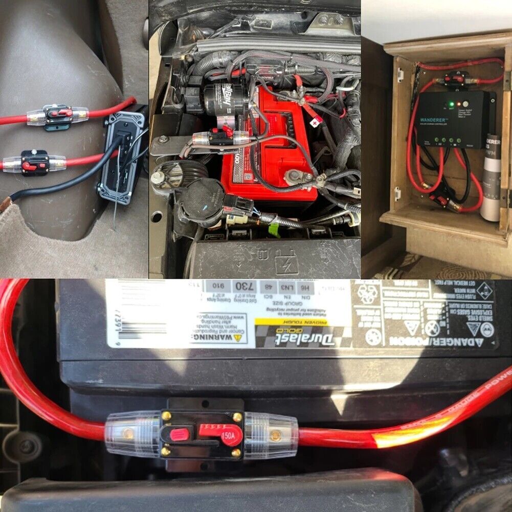 Circuit Breaker 12V 24V Dual Battery IP67 Waterproof Fuse Manual Reset 20 - 100A