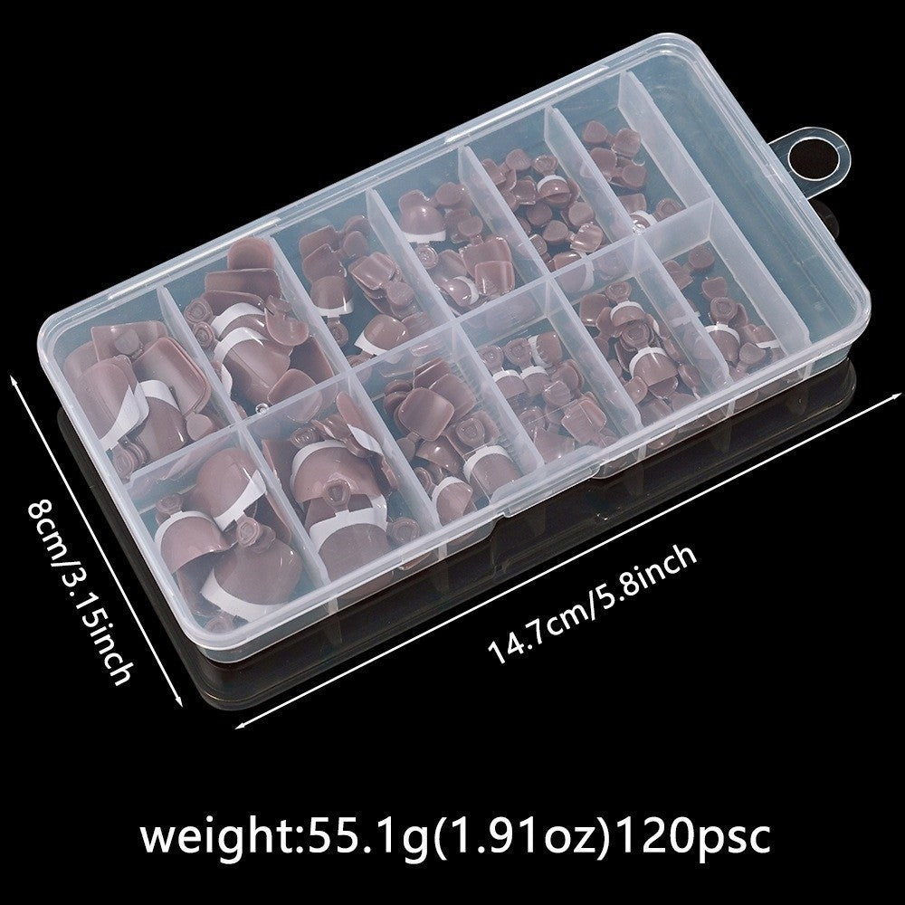120Pcs Chic French Short Tip Toenail Press on Fake Toe Nails  Nails Art