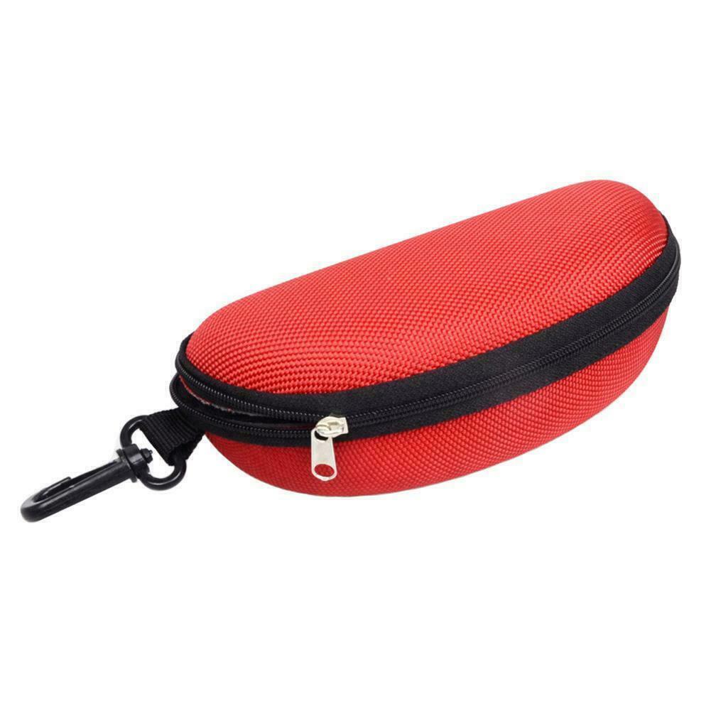 Portable Zipper Eye Glasses Sunglasses Clam Shell Hard Protector Case Box Pouch