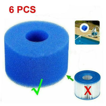 Hot Sale 6 Pcs for Intex Pure Spa Reusable Washable Foam Hot Tub Filter Cartridg
