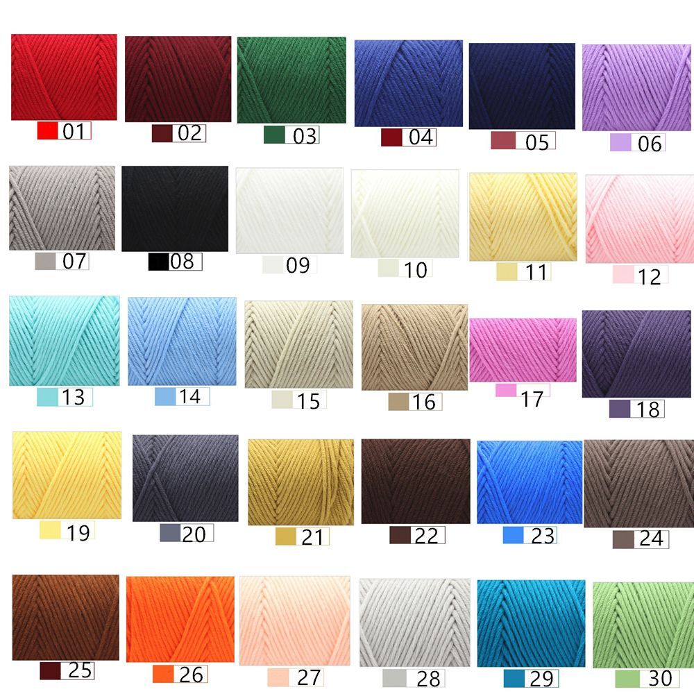 DIY Knitting 100g Soft Milk Cotton Yarn Woolen Yarn 8 Ply Thread Chunky Crochet
