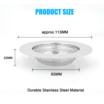 Stainless Steel Kitchen Bathroom Sink Strainer Waste Plug Filter Drain Stopper