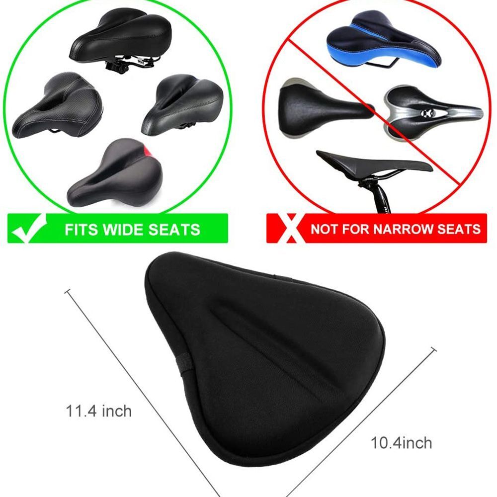 Exercise Bicycle Bike Sponge Seat Gel Cushion Cover For Large Wide Saddle Pad AU