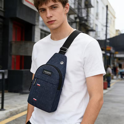 Men's Crossbody Shoulder Bag Sling Chest Bag Anti Theft Travel Casual Waterproof