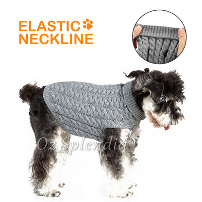 Puppy Dog Jumper Winter Warm Knitted Sweater Pet Clothes Dogs Coat Thermal AU