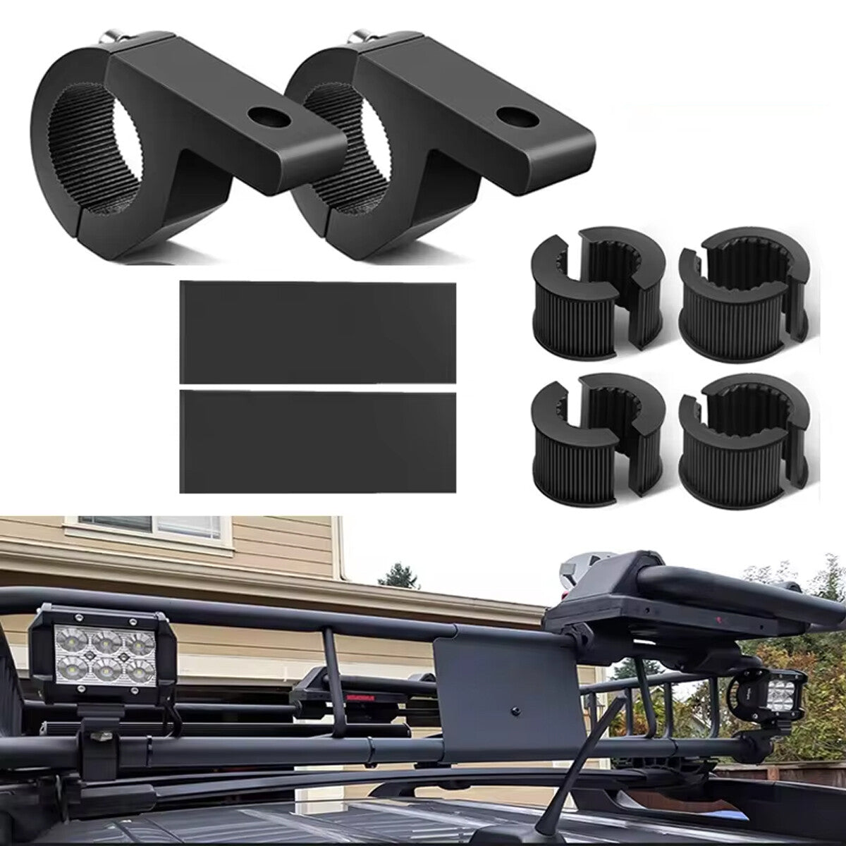 1 Pair Car Motorcycle Spotlight Mounting Bracket Light Clip Fixing Holder Shelf