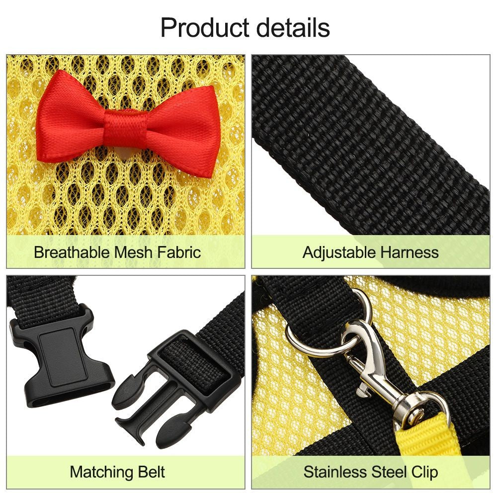 Supplies Adjustable Pet Matching Collars Bow Hen Belt Chicken Vest Harness