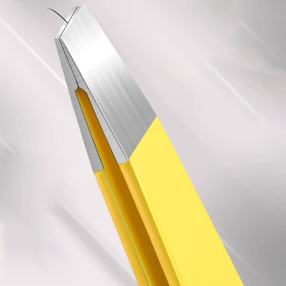 Slanted Tip Stainless Steel Eyebrow Tweezer Hair Plucker Beauty Tool Silver AU