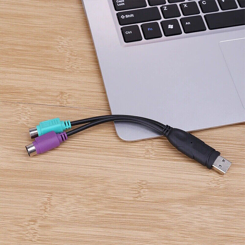 USB Male to PS2 Female Adapter Active Converter Cable Barcode scanner KVM Switch