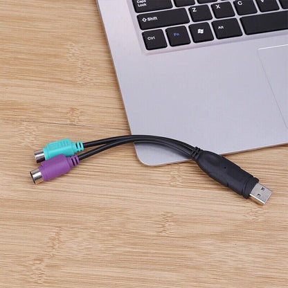 USB Male to PS2 Female Adapter Active Converter Cable Barcode scanner KVM Switch