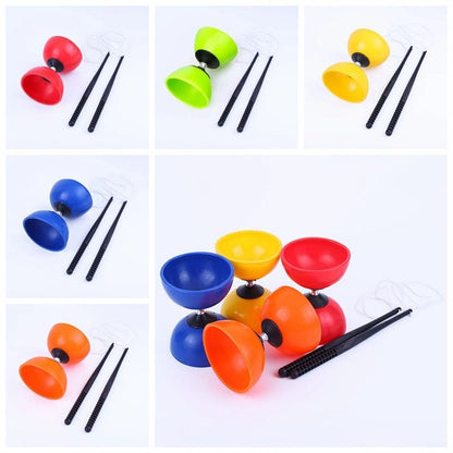 Diabolo Sticks & String Spinning Circus Skills Game Juggling Diablo Set Toy AU