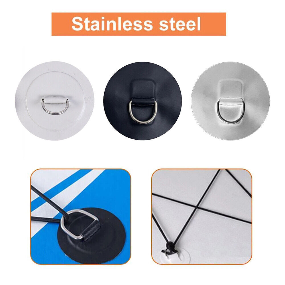 Stainless Steel D Ring Pad Patch Inflatable Paddle Board SUP Kayak Canoe Boat