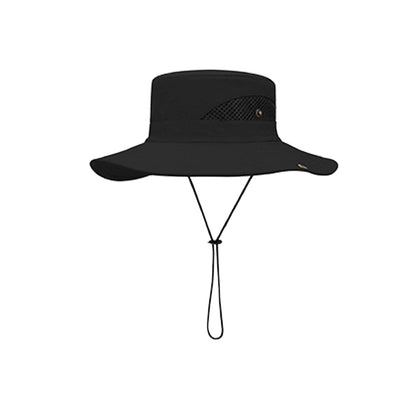 Men Wide Brim Bucket Hat UV-proof Cap Fishing Hiking Camping Beach Outdoor Sun