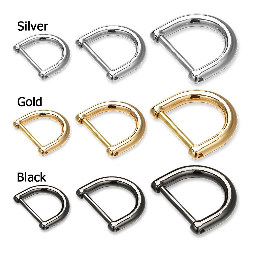 Detachable Bag Strap Accessories Open Screw D Ring Buckle Clasp Screw D Buckle