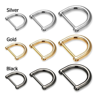 Detachable Bag Strap Accessories Open Screw D Ring Buckle Clasp Screw D Buckle