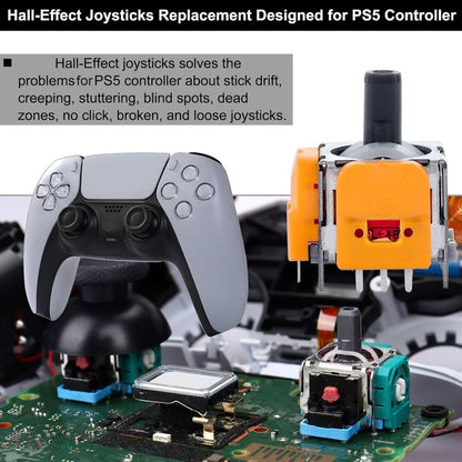 5PCS 3D Analog Sensor Hall Effect Joystick Module for PS5/PS4/Xbox/Switch Pro