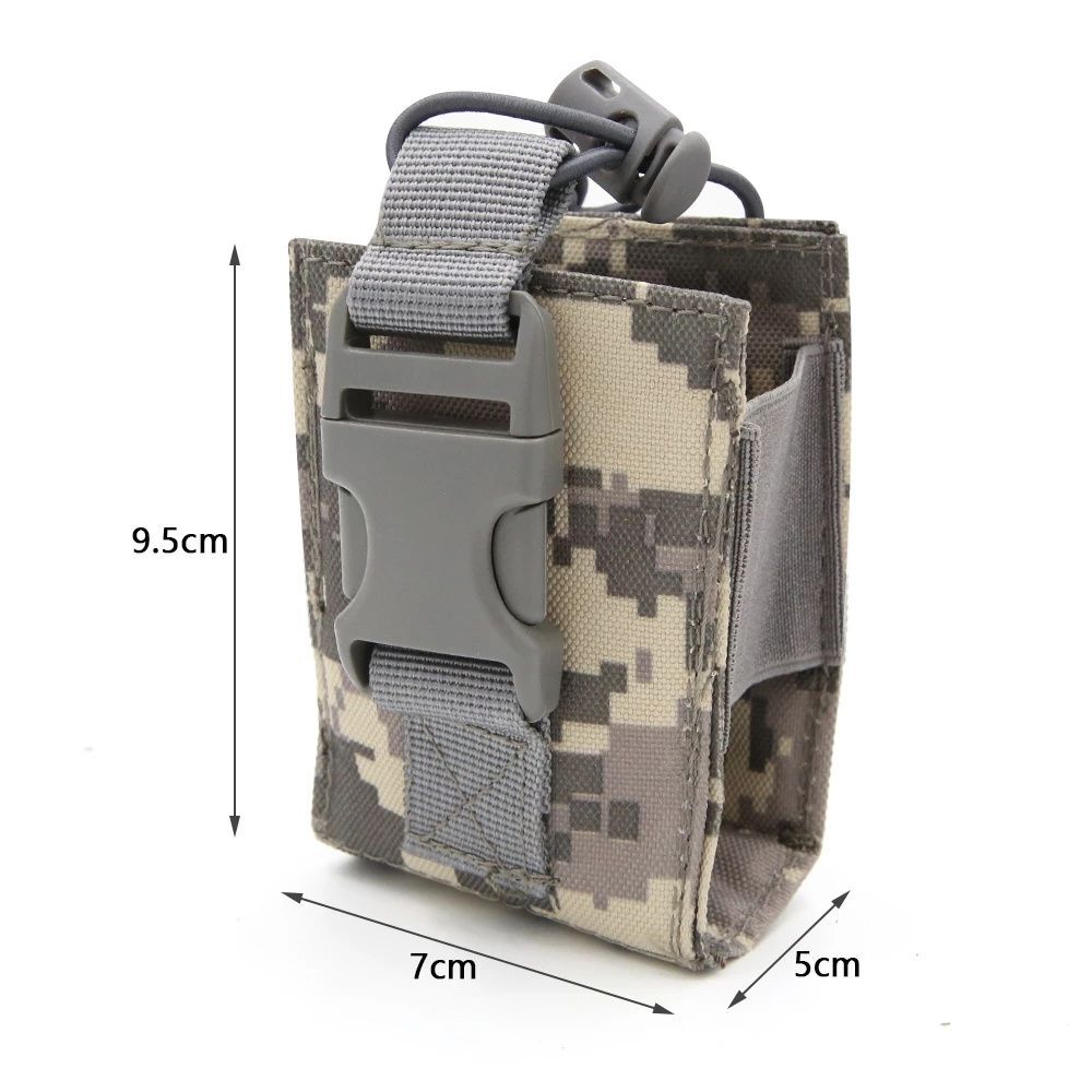 Outdoor Tactical Radio Holder Outdoor Walkie Talkie Pouch Case Belt Holster Bag/