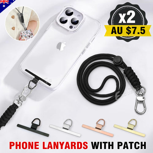 2PCS Stainless Steel Flexible Phone Lanyard For iPhone 17Pro Max With Neck Strap