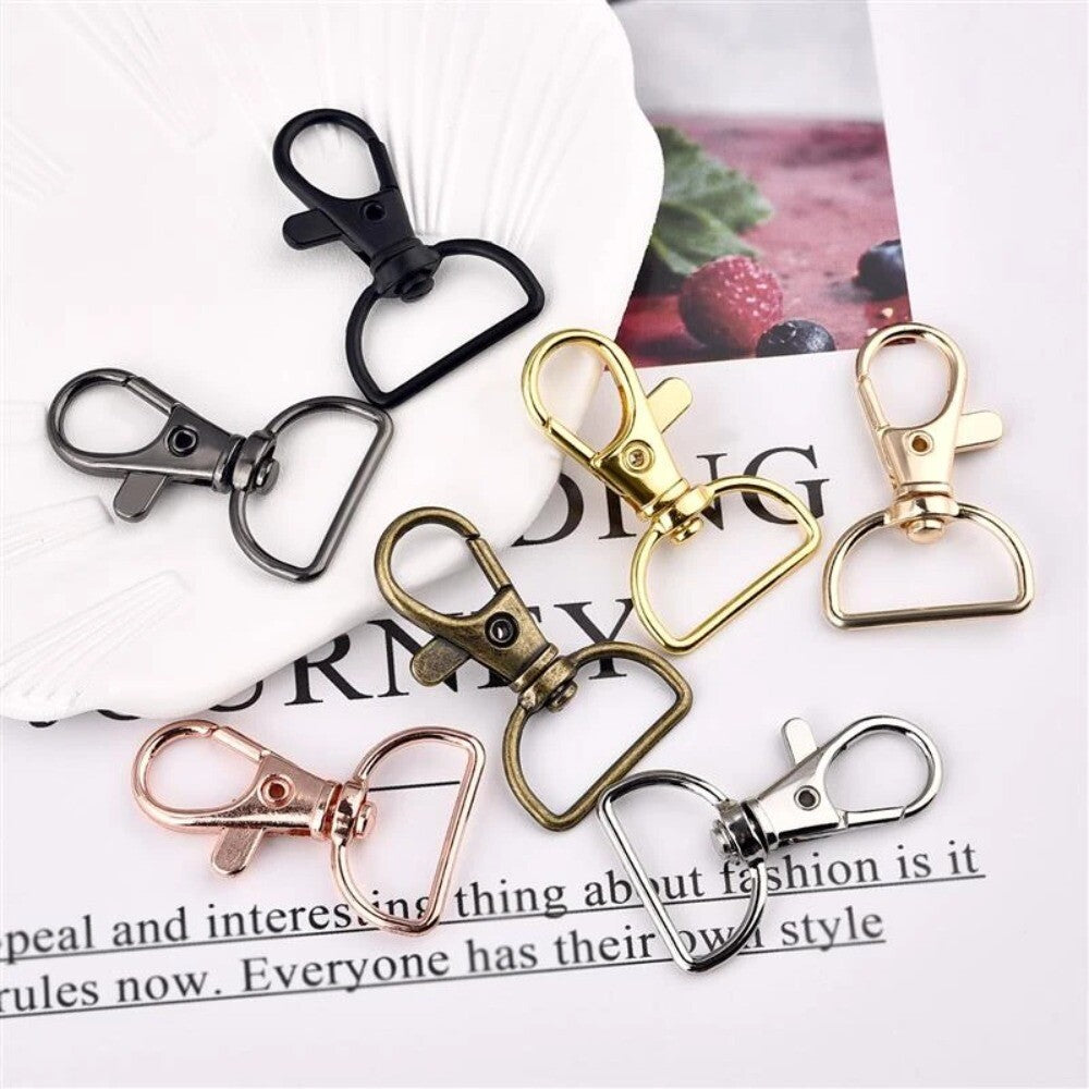 D Rings Key chain Clip Hook Bag Key Rings Swivel Clasps Lanyard Snap Hooks