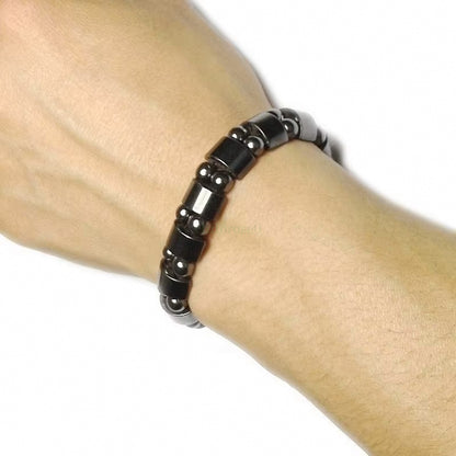 2026 Magnetic Hematite Dual Beaded Bracelet Simple Style for Daily Fashion Wear