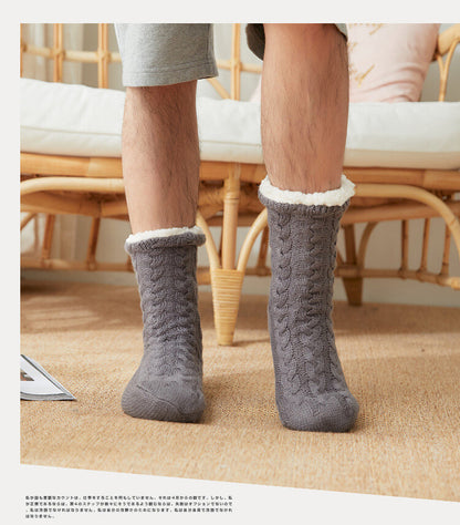 Extra Warm Thermal Winter Bed Socks Slippers Fluffy Anti-slip Thick Men 8-12