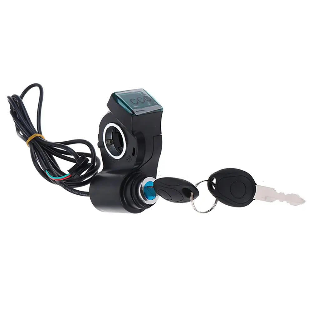 Bicycle With Key Battery Level Display E-Bike Thumb Throttle Power Switch Lock