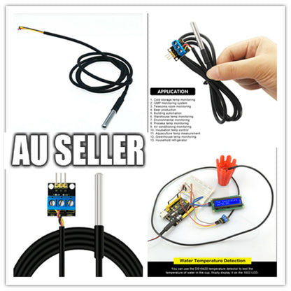 DS18B20 Temperature Temp Sensor Digital Thermal Probe For Arduino  Waterproof