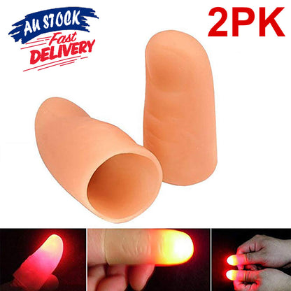 2pcs Tricks Finger Lights Fingers LED GSPG78501x2 Thumb Magic Light Up Props