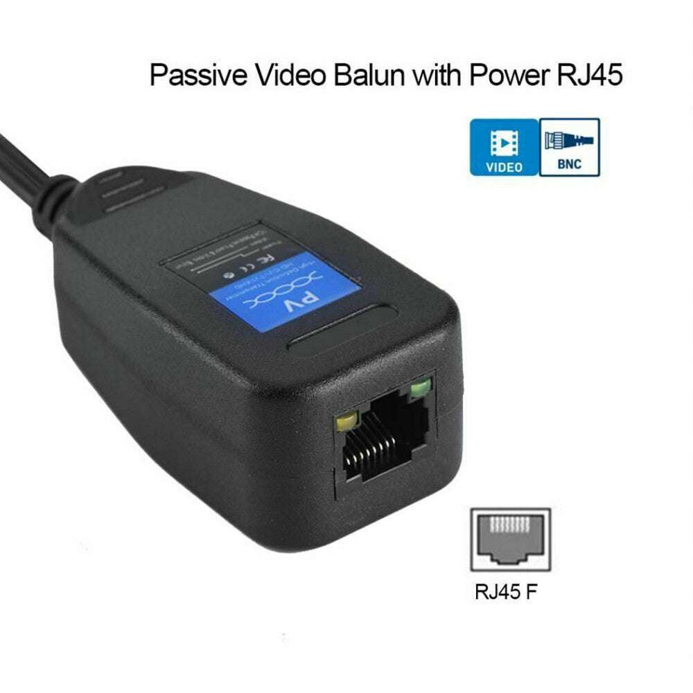 BULK CCTV Coax BNC Video Power Balun Transceiver to CAT5e 6 RJ45 Connector PTZ