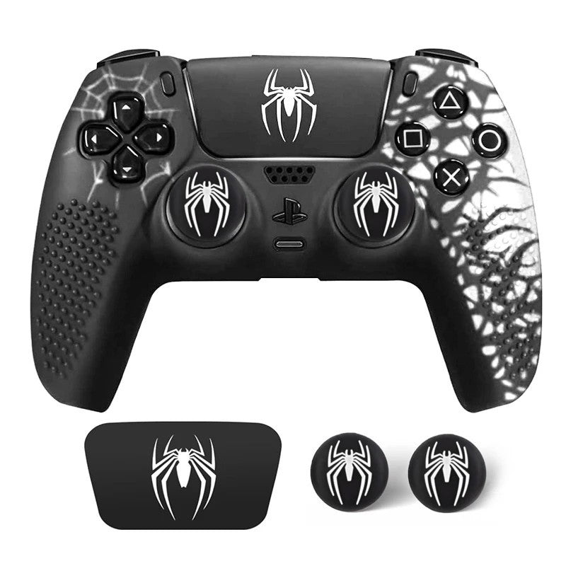 Anti-Slip Silicone Cover Skin Compatible For PS5 Controller with Thumb Grip Cap