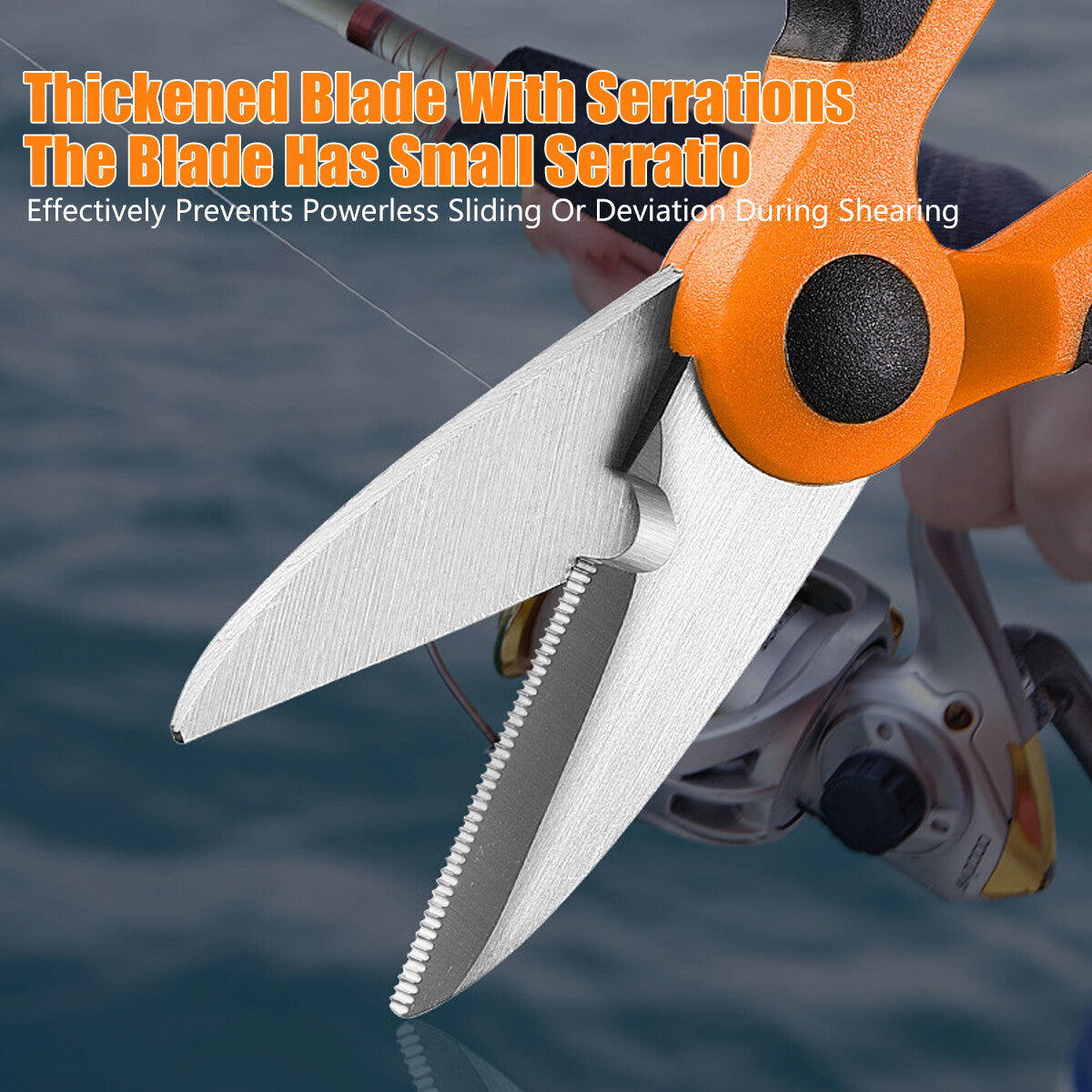 Multi Functional Serrated Fishing Scissors Cutting Line Horse Gear AU Pack Set